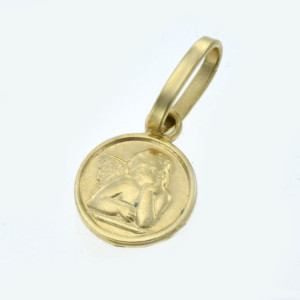 #27449 Medalha Anjo da Guarda em Ouro Amarelo 18K