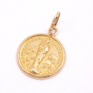 #34063 Medalha N. Sra. da Conceição em Ouro Amarelo 800