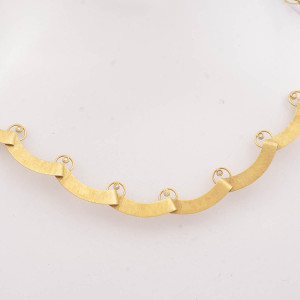 #34265 Colar em Ouro Amarelo 18K com Diamantes (43 cm)