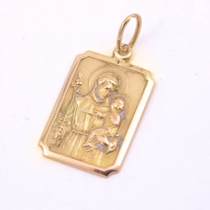#37172 Medalha Santo Antônio em Ouro Amarelo 720
