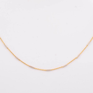 #37189 Cordão em Ouro Amarelo 14k, Ródio (42 cm)