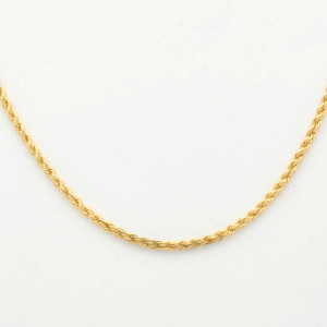 #37905 Cordão Elo Tipo Corda Baiano em Ouro Amarelo 18K (50 cm)