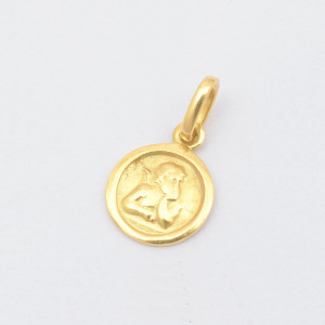 #39110-Medalha Anjo da Guarda em Ouro Amarelo 18K