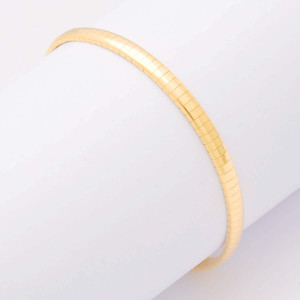 #34431 Pulseira H. Stern Elo Tipo Cobra Achatada em Ouro Amarelo 18K (17 cm)