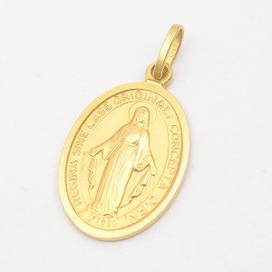 #37708 Medalha N. S. Das Graças em Ouro Amarelo 18K