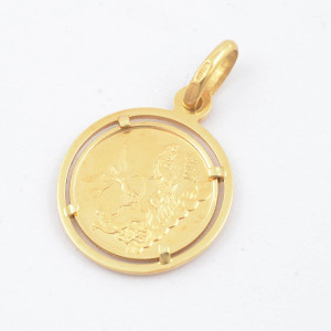 #39380-Medalha Giampaoli Collection Signo de Peixes em Ouro Amarelo 18K